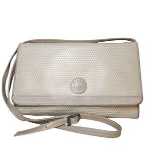 Vintage 90s Leather Handbag Liz Claiborne Envelope Clutch Grannycore Cottagecore
